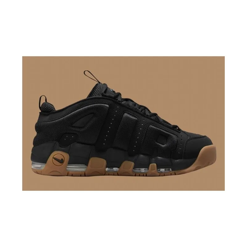 Air More Uptempo Low Black Gum, vista 3