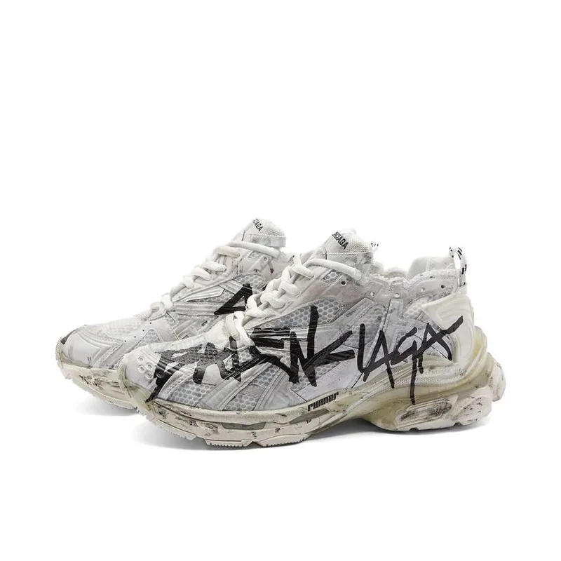 Balenciaga Runner Graffity Beige, vista 2