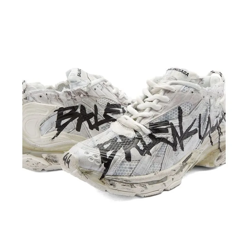 Balenciaga Runner Graffity Beige, vista 3