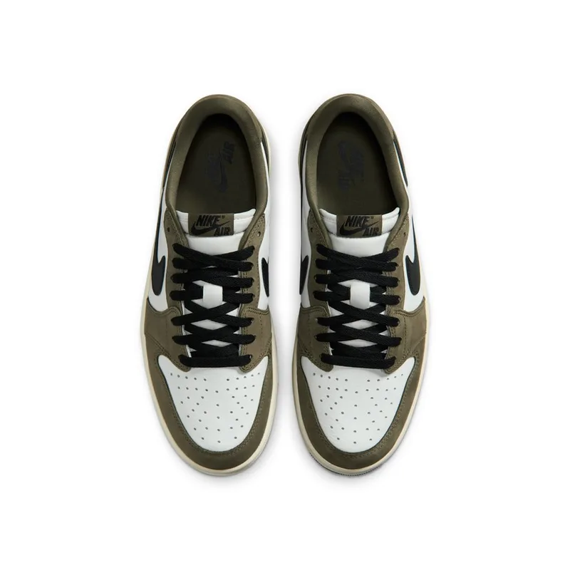 Jordan Low OG Medium Olive and Summit White, vista 4