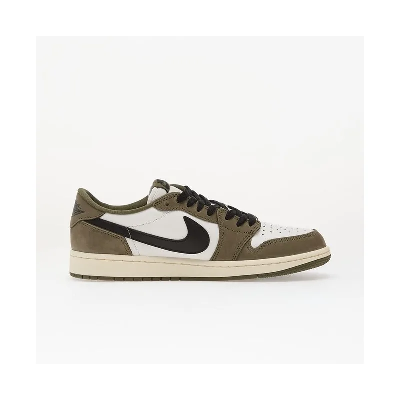 Jordan Low OG Medium Olive and Summit White, vista 1