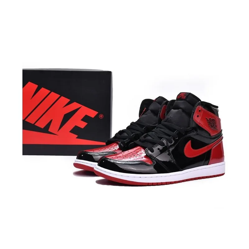 Jordan Retro 1 High OG Patent Bred, vista 3