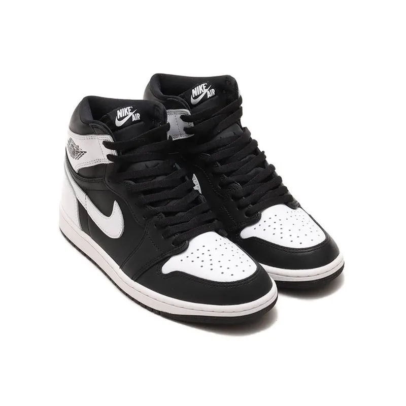Jordan Retro 1 High OG White and Black, vista 2