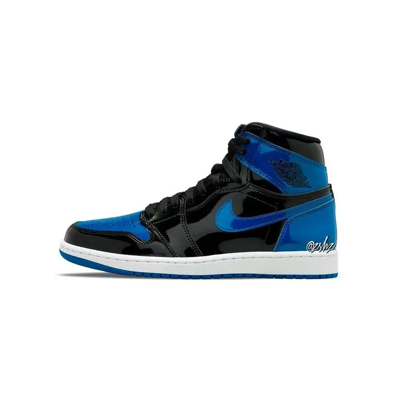 Jordan Retro 1 Patent Royal Blue, vista 1