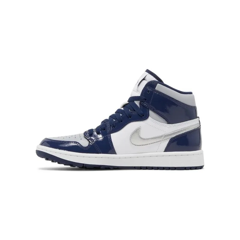 Jordan Retro 1 Patent Silver, vista 2