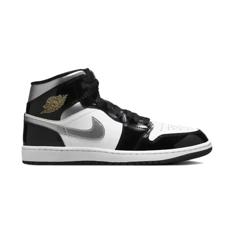 Jordan Retro 1 Patent Silver, vista 4
