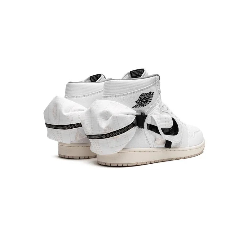 Jordan Retro 1 White Nylon, vista 4
