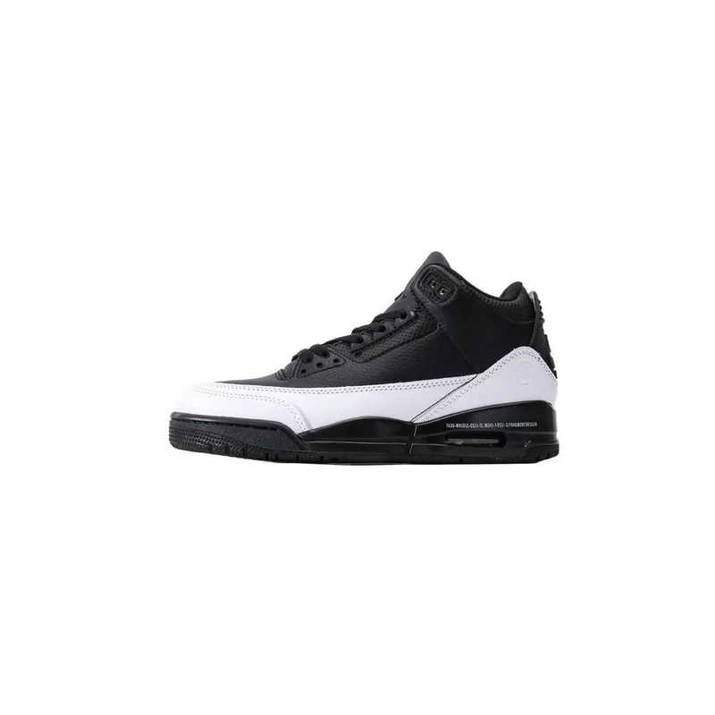 Jordan Retro 3 Fragment Black and White, vista 2