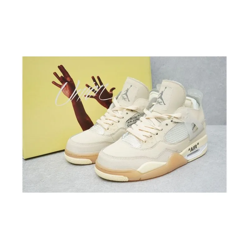 Jordan Retro 4 Off White Sail, vista 3