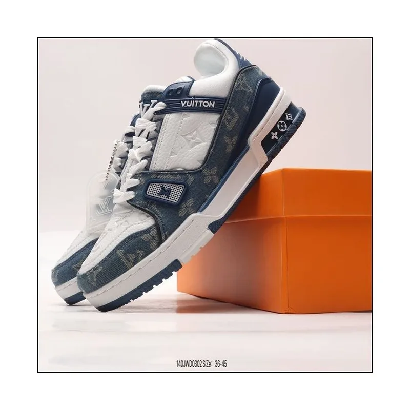 Louis Vuittion Trainer Denim Damier Blue, vista 2