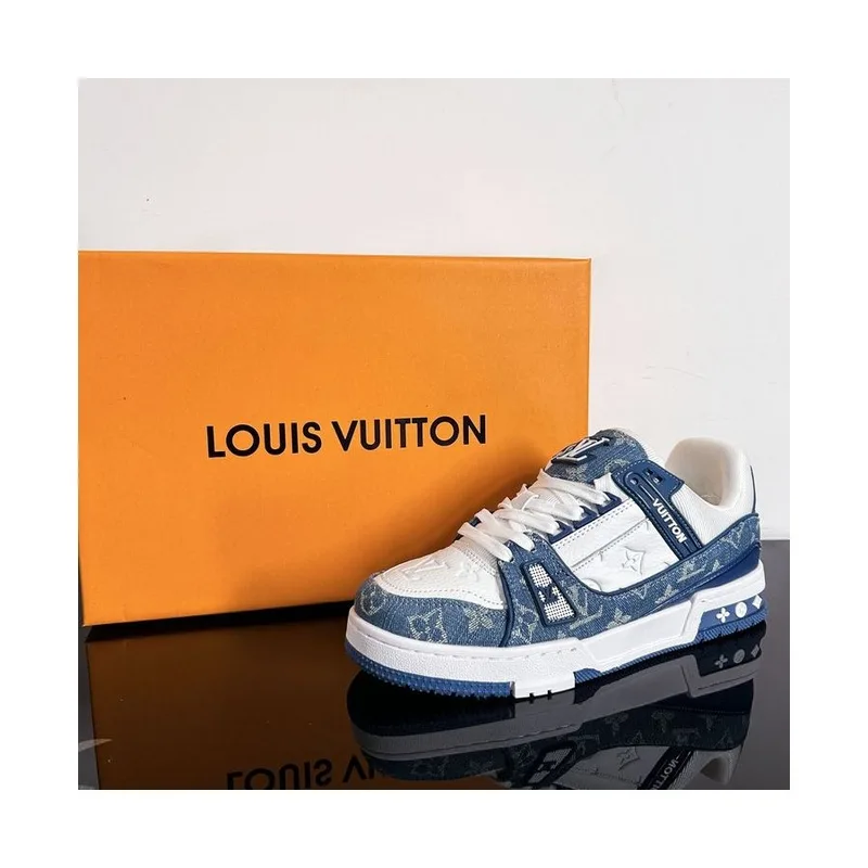 Louis Vuittion Trainer Denim Damier Blue, vista 3