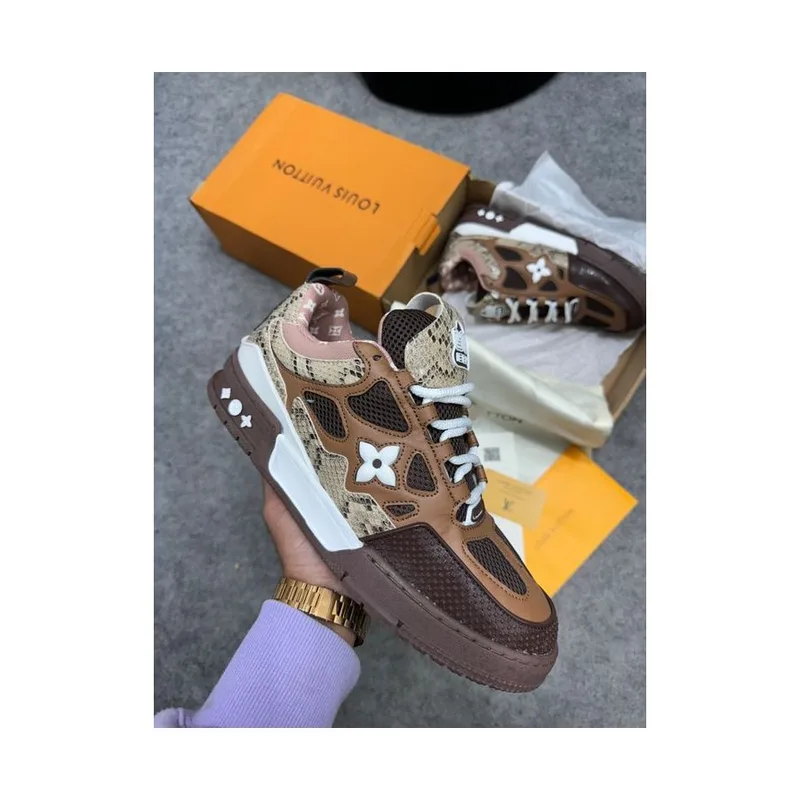 Louis Vuitton Skate Brown Snakeskin, vista 3