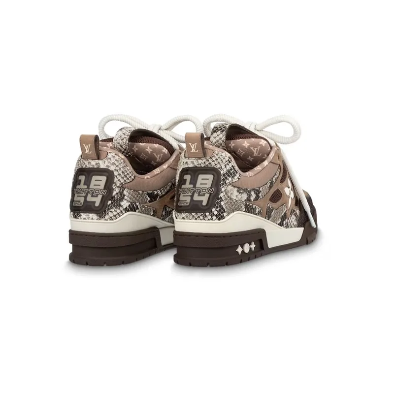 Louis Vuitton Skate Brown Snakeskin, vista 4