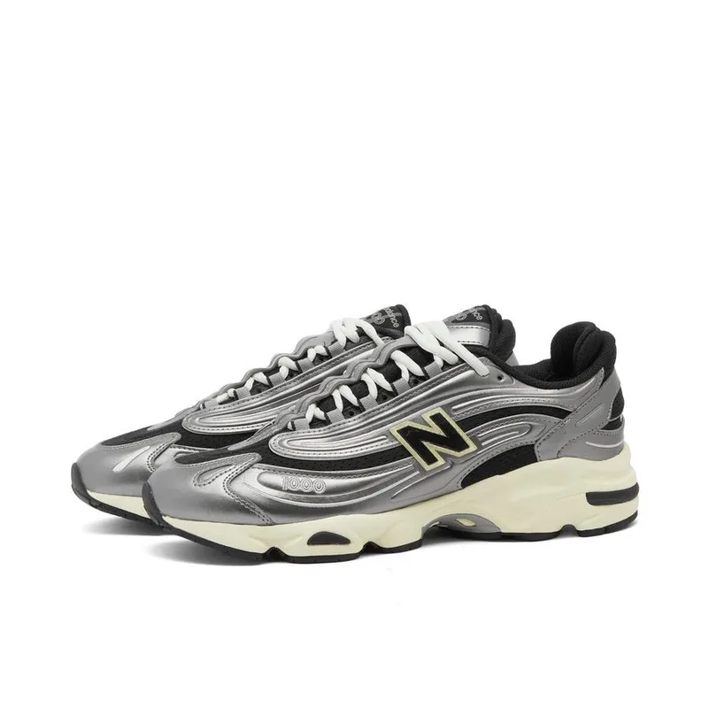 New Balance 1000 Black Silver Metallic, vista 2